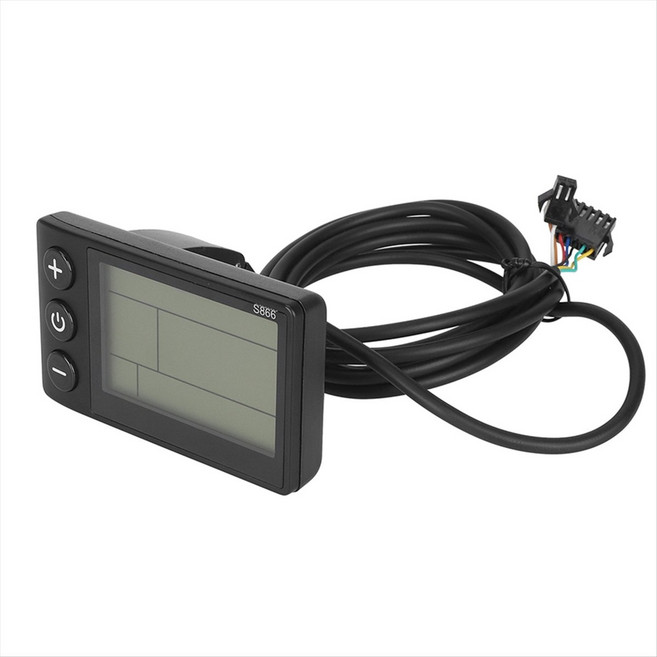 전기 자전거 스쿠터 컨트롤러 스쿠터 지능형 LCD 계측기용 LCD 디스플레이(7코어 일반 커넥터), 7코어, 검은색