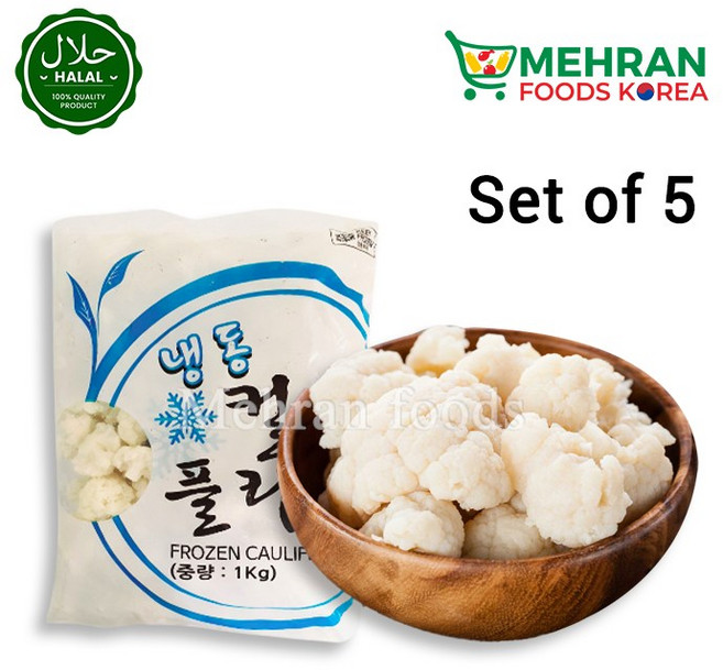 먹기 편한 냉동 컬리플라워 1kg ( 1kg x 5개), 5개