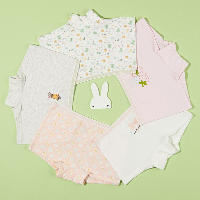 스콕스 여아 주니어 아동 초등 드로즈 팬티 5개 세트 베리 WPS-945