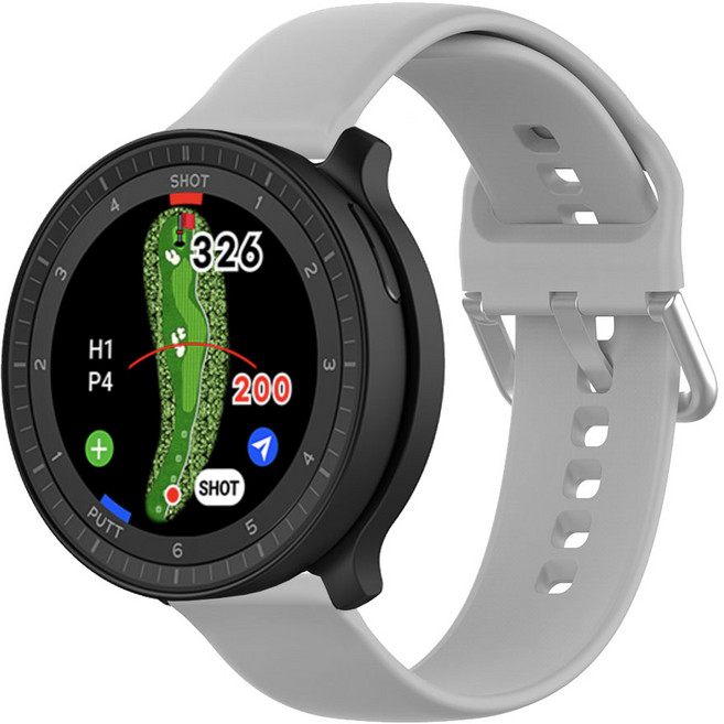 스페이스쉴드 보이스캐디 VOICE CADDIE T-Ultra 호환 밴드 베이직 실리콘 스트랩, L, 그레이