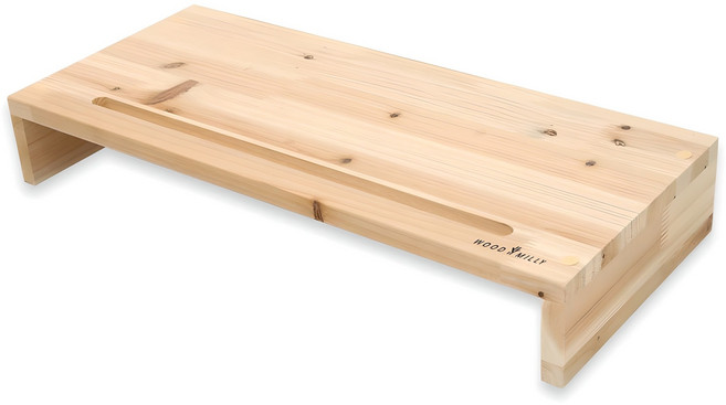 우드밀리 삼나무 원목, 모니터받침대 베이직1단, 1개