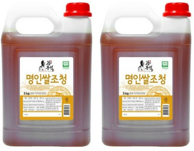 강봉석명인쌀조청 5kgx2개 .올리고당 물엿 쌀엿, 1개, 1g