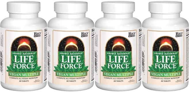 Source Naturals 소스내추럴스 라이프 포스 버진 멀티플 테블릿, 60정, 4개 - 쿠팡