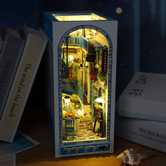 꼬미딜 DIY 미니어처하우스 책꽂이03.바닷바람 마을, 1개