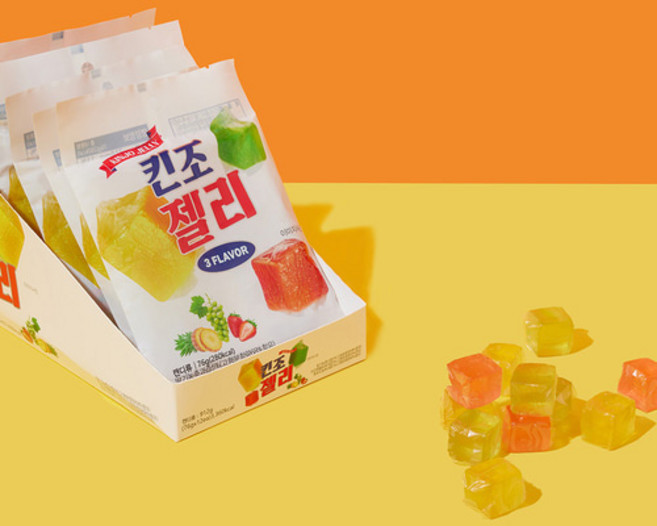 킨조 딸기 파인애플 청포도 과즙향 젤리, 24개, 76g