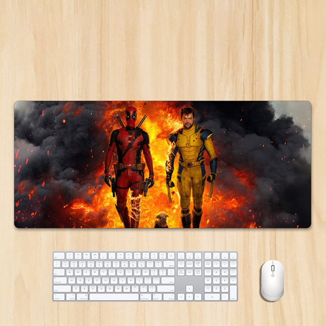 마블코믹스 데드풀과 울버린 굿즈 Deadpool&Wolverine 마우스 게이밍 장패드, F. 70x30x0.3cm DEADPOOL6, 1개
