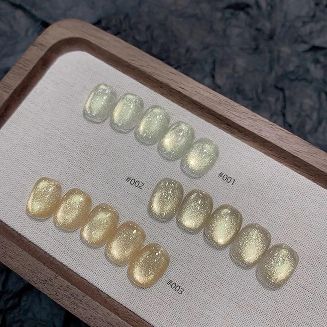 1-16개 WS 플래시 퓨어 러스트 골든 라이트 히어로인 캣 아이 젤 네일 폴리시 2025 화이트닝 아이스 투명, 07 jinqiumy01-3