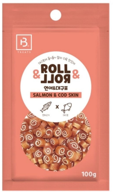 (2개)롤롤대구포(연어)100g, 연어+대구포, 2개