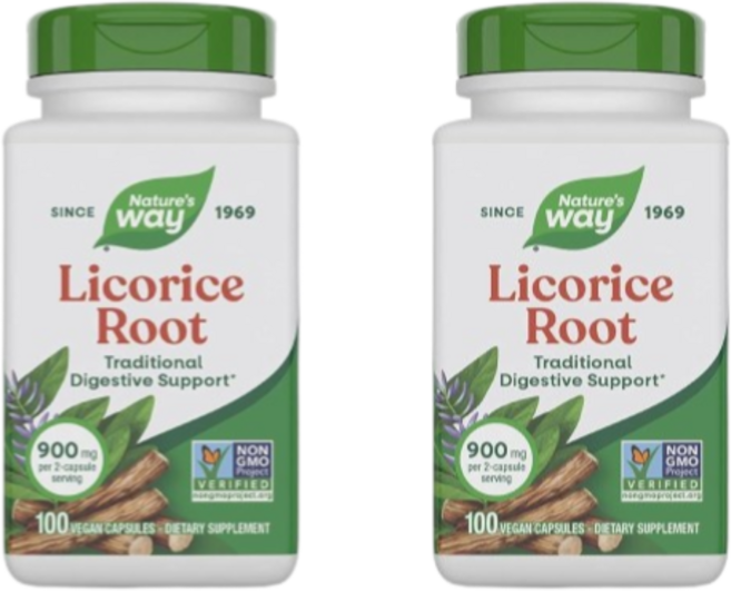 1+1 네이처스 웨이 감초 뿌리 베지 캡슐 100정, 2개