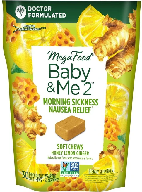 MegaFood 메가푸드 베이비 앤 미 2 허니 레몬 진저 플레이버 30츄어블 2개, 1개, 30정 - 쿠팡