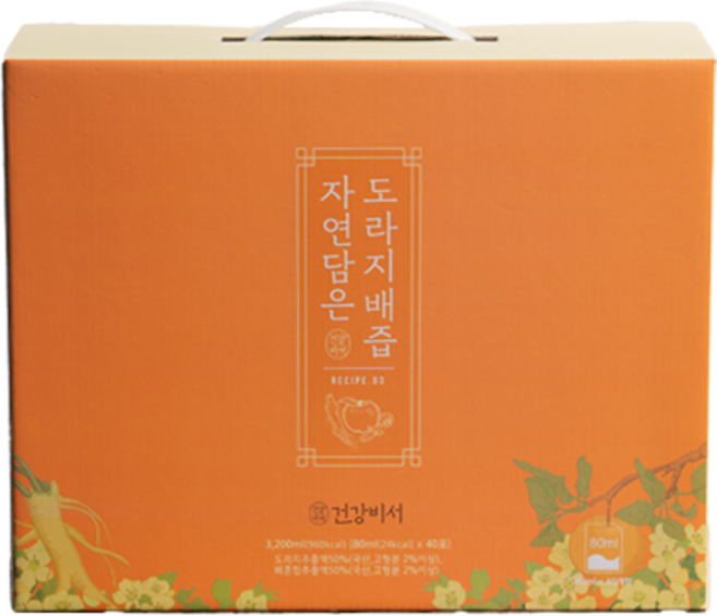건강비서 자연담은 배도라지즙 40p, 1박스, 3.2L