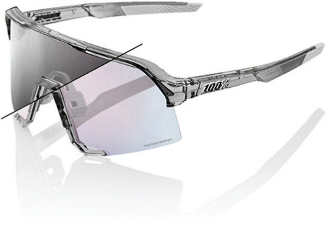 S3 트렌슬러센트 그레이 - 로즈 골드 미러 변색 렌즈, 단품, 1개