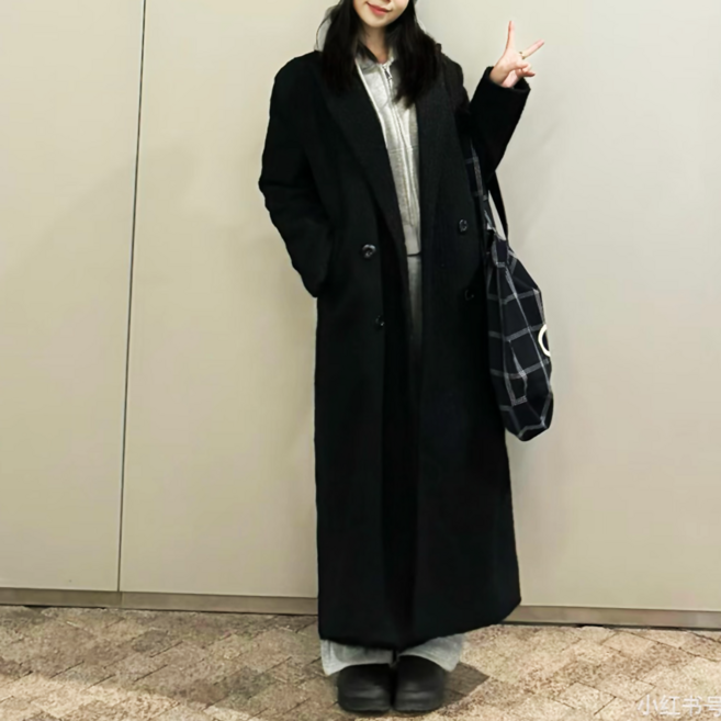 롱 울코트 벨트 + 목도리 세트 T18-1