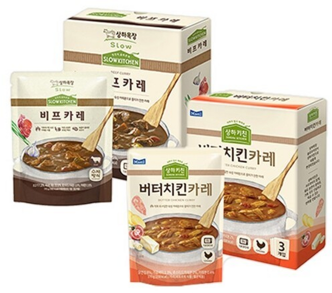 상하목장 슬로우키친 비프+버터치킨카레 각 (총), 2박스, 170g