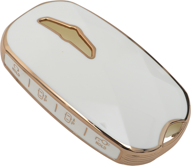 현대 GV 페이스리프트 호환 스마트 차 키케이스 키홀더 TPU 키커버 리모컨, TA89-8버튼, 화이트골드