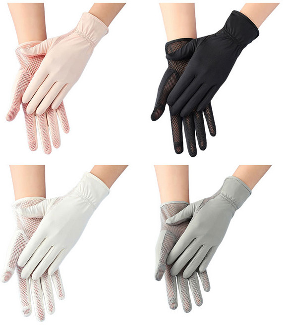 엔룸 자외선 차단 uv 여성장갑, 블랙, 1개