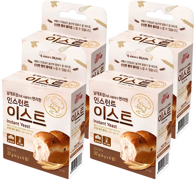 브레드가든 인스턴트 이스트, 32g, 4개
