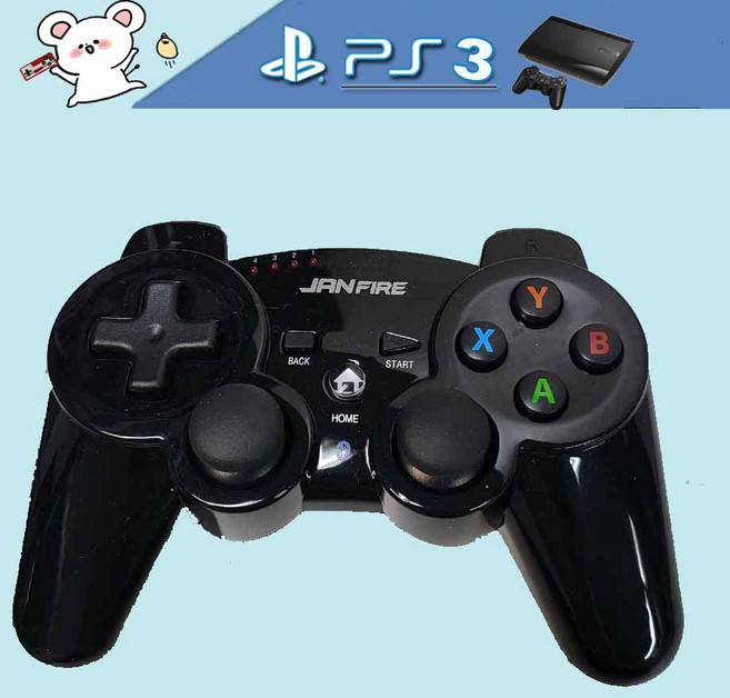 PS3 플레이스테이션3용 듀얼쇼크3 호환 무선패드 벌크포장 충전케이블포함 테스트후발송, 1개, 블랙