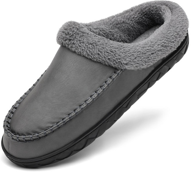 남성 겨울 슬리퍼 실내화 보온화 인조 보아 안감 보온 물뿌림 방지 찬바람 차단 밑창 미끄럼 방지 디자