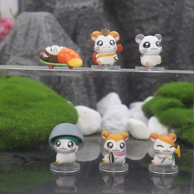 방가방가 햄토리 캐릭터 햄스터 햄타로 팬더 모자 머플러 쿨쿨이 피규어 세트