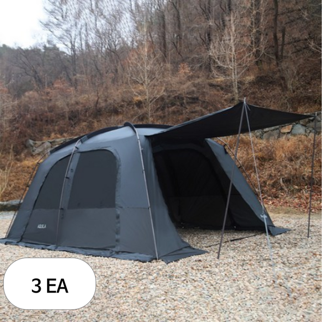 폴라리스캠프 아퀼라 리빙쉘텐트 거실형, 3세트, 4~5인용, 챠콜