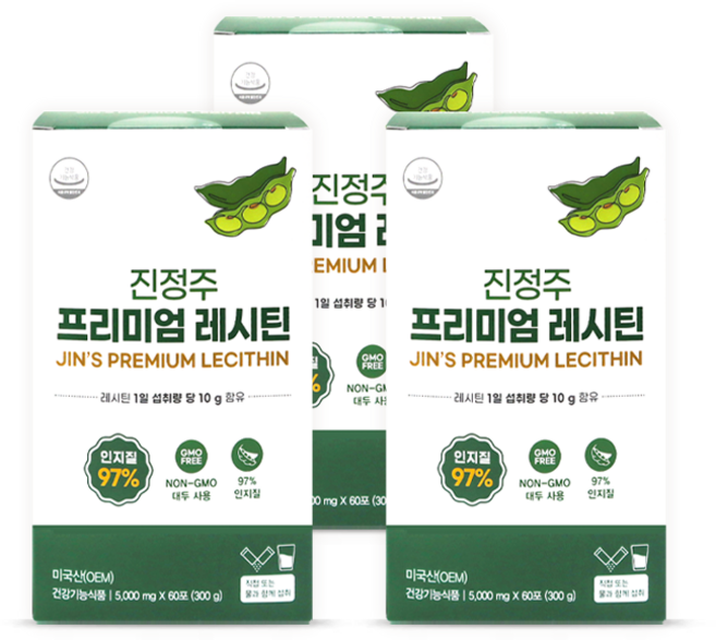 진정주 프리미엄 레시틴 스틱포 (60포), 3개, 60회분