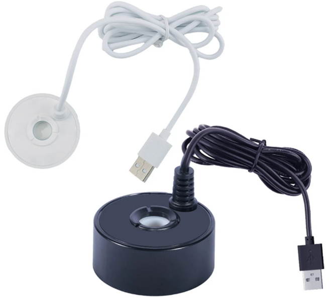 안개 발생기 초음파 진동자 미스트 분무 가습기 모듈 어항 테라리움 원예 수조 미니 USB, B. 블랙