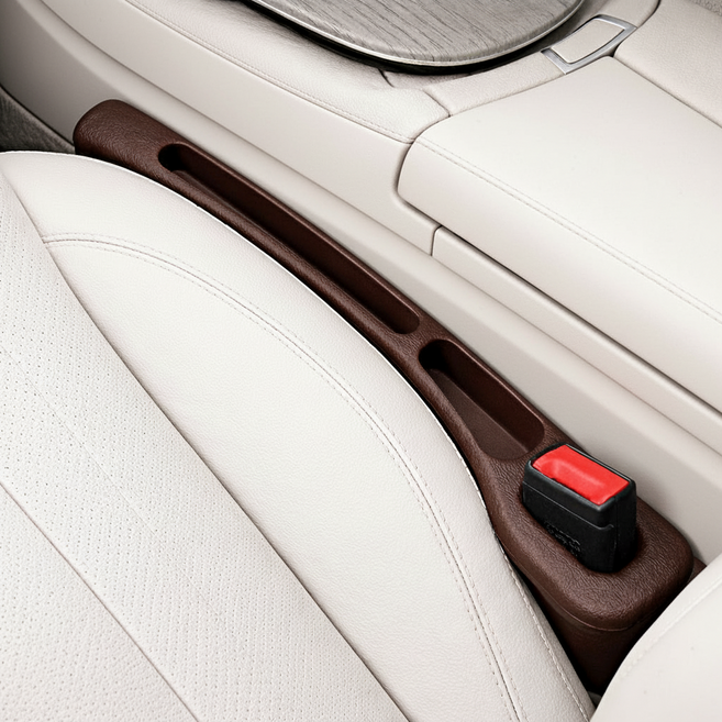 젠트너 전차종 호환 빈틈없는 자동차 시트틈새포켓 쿠션 2P, 1세트, 브라운