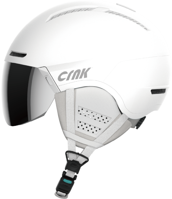 크랭크 갤럽 고글일체형 스노우 헬멧, 화이트, 1개