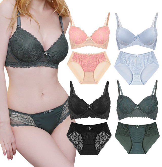 볼리쉬 레이스 볼륨업몰드 와이어 여성브라팬티 8PS 브라팬티개별구매