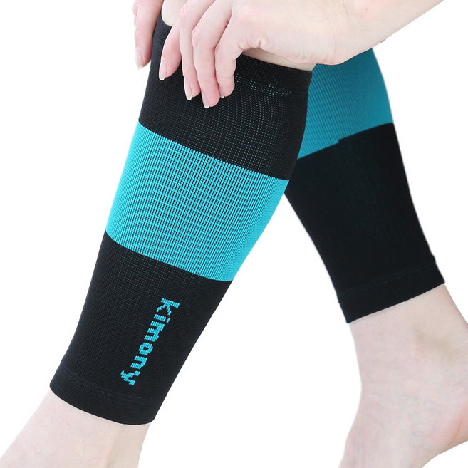 키모니 프로랩 카프슬리브 스포츠 심리스 종아리슬리브 2P, 1개, 블루그린