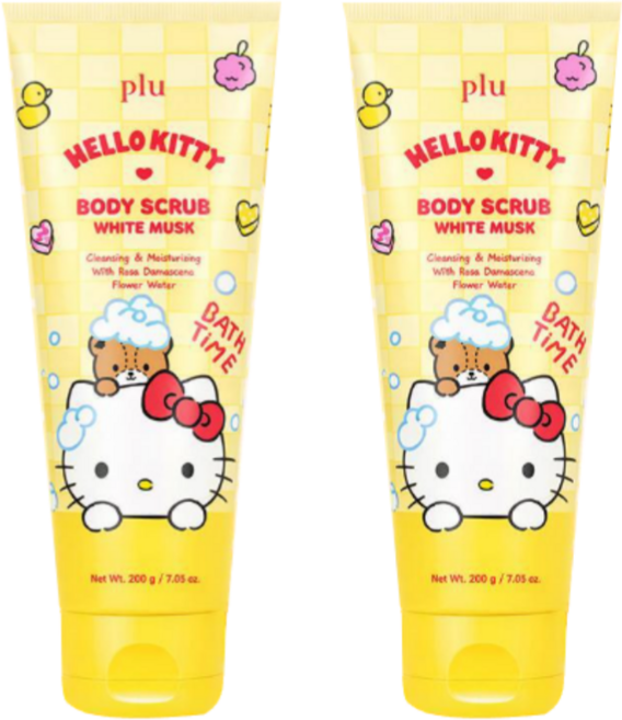 플루X헬로키티 오리지널 바디스크럽 화이트머스크 더블기획 (400g+워시 30g), +200g+바디워시 30g, 1개, 200g
