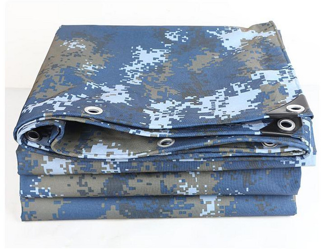 블루밀리터리패턴 방수포 그라운드시트 텐트 타포린 캠핑 천막 양면코팅 시트 텐트방수포 시트, 3미터x6미터