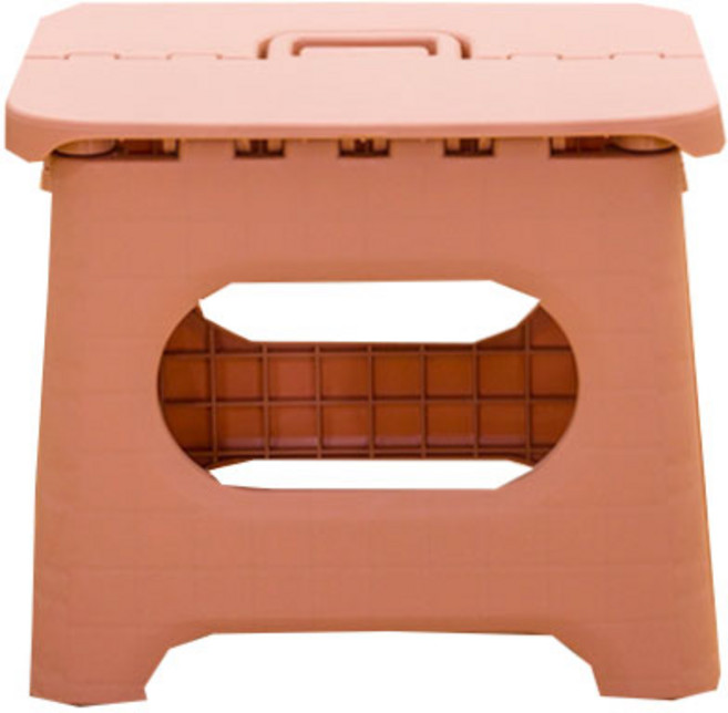 더자카 원터치 다용도 폴딩 스툴, 1개, 핑크