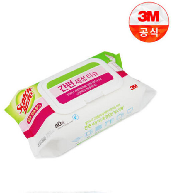 [3M] 간편세정티슈, 1세트