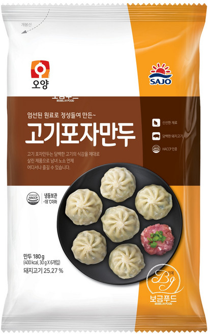 사조오양 고기포자만두, 20개, 180g