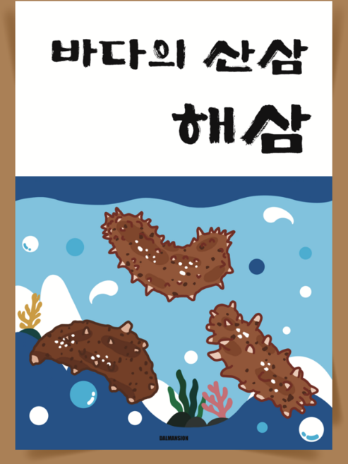 P155 해삼 포스터 물회 별미 음식 한식 제철 메뉴 해산물 횟집 회 고노와다 자연산