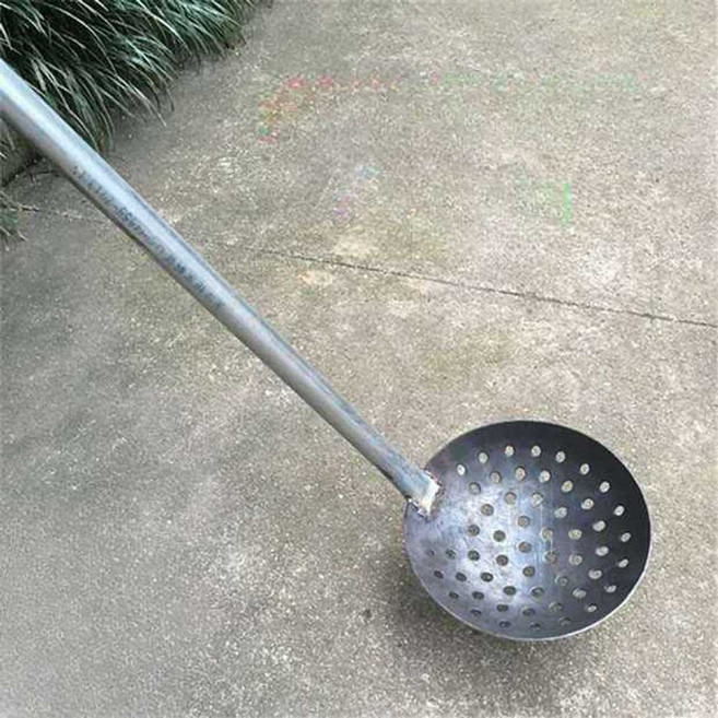 하수구 오수관 청소 쇠삽 집수정 진흙 도구 준설차 우물 준설 트롤리모델 체, 18cm 스쿱(구멍X) 1.2m
