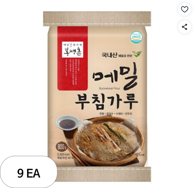 봉평촌 메밀 부침가루, 800g, 9개