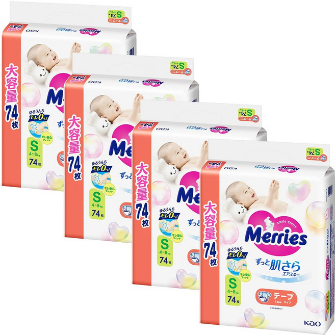 妙而舒 金緻柔點紙尿褲 粘黏型尿布, NB, 296張