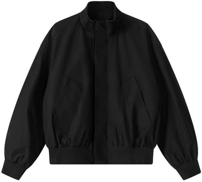 立領棒球服夾克外套，寬鬆休閒工裝風格