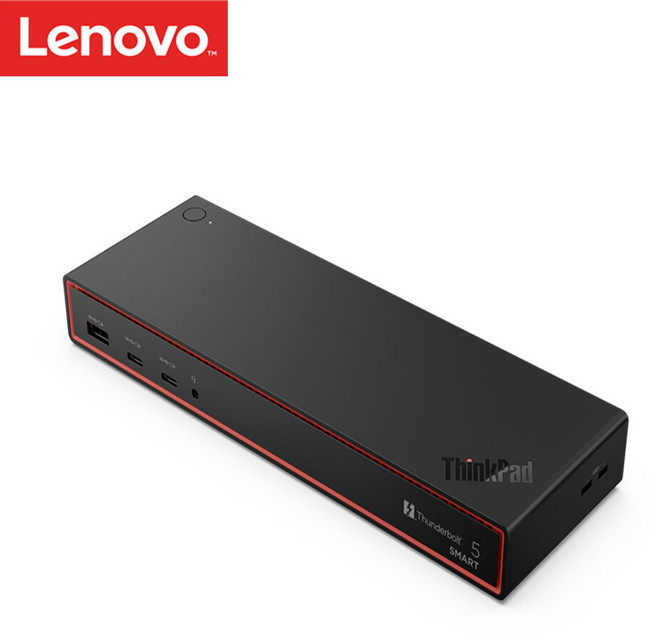 레노버 ThinkPad Thunderbolt 5 스마트 도킹스테이션 7500 40BA0265AE, 1개, 블랙