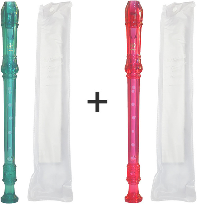 [1+1] 야마하 소프라노 리코더 YRS-20G, 블루+핑크, 1개