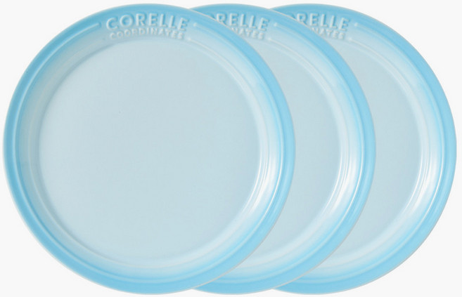 코렐코디네이츠 브리즈스톤 원형 접시(대) 3P 세트, 블루, 1개