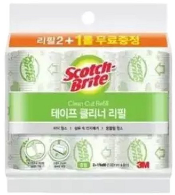 3M 스카치브라이트 테이프클리너 리필 중형 2입, 2개
