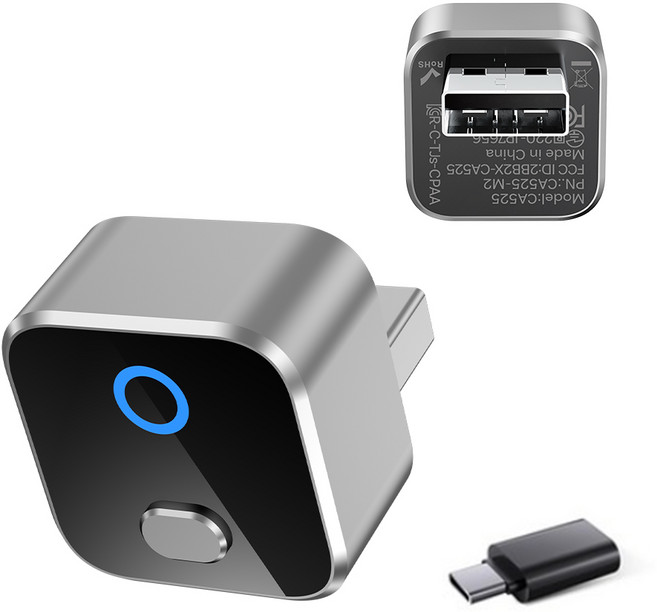 홈해락 초미니 무선 자동차 어댑터 애플 카플레이 안드로이드 오토 2in1 원클릭 전환 듀얼링크, 실버, CA525