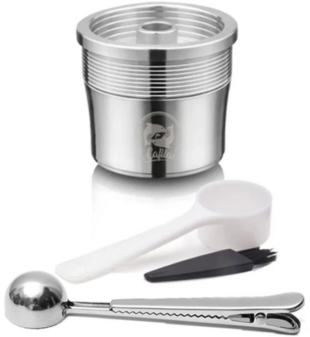 Illy X7.1 illy Y5 Mahine 스테인레스 스틸 리필 형 커피 메이커 필터 iCafilas 용 재사용 가능한 캡슐 포드, [06] 1pc-ss