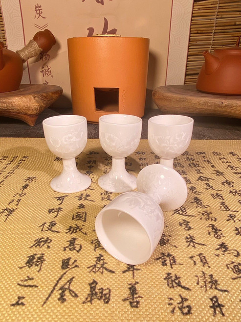 冰花瓷 陶瓷 白酒杯, 如圖所示, 1個