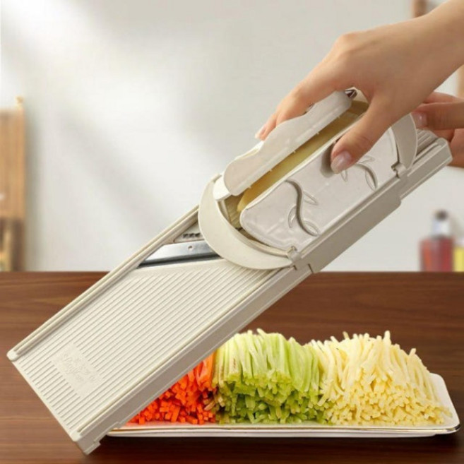 손다침방지 채칼 안전한 샐러드 바나나 플래터 핸드 보호기 2-굵은사슬라이스손, 2기능-블루-세밀사슬라이스손 보호기