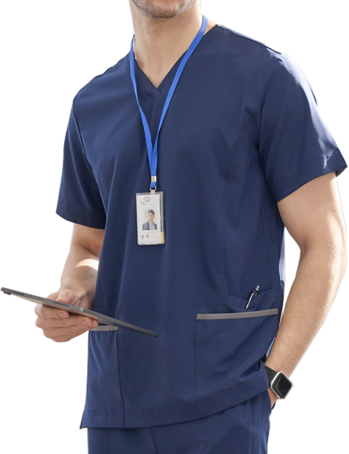 스피드가운 남녀공용 브이넥 스크럽 간호복 수술복 상의 (3color)